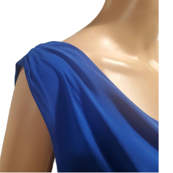 NEW Dressbarn Collection Size 14W Ruched Draped Formal Maxi Dress *TINY FLAWS* - Picture 4 of 14